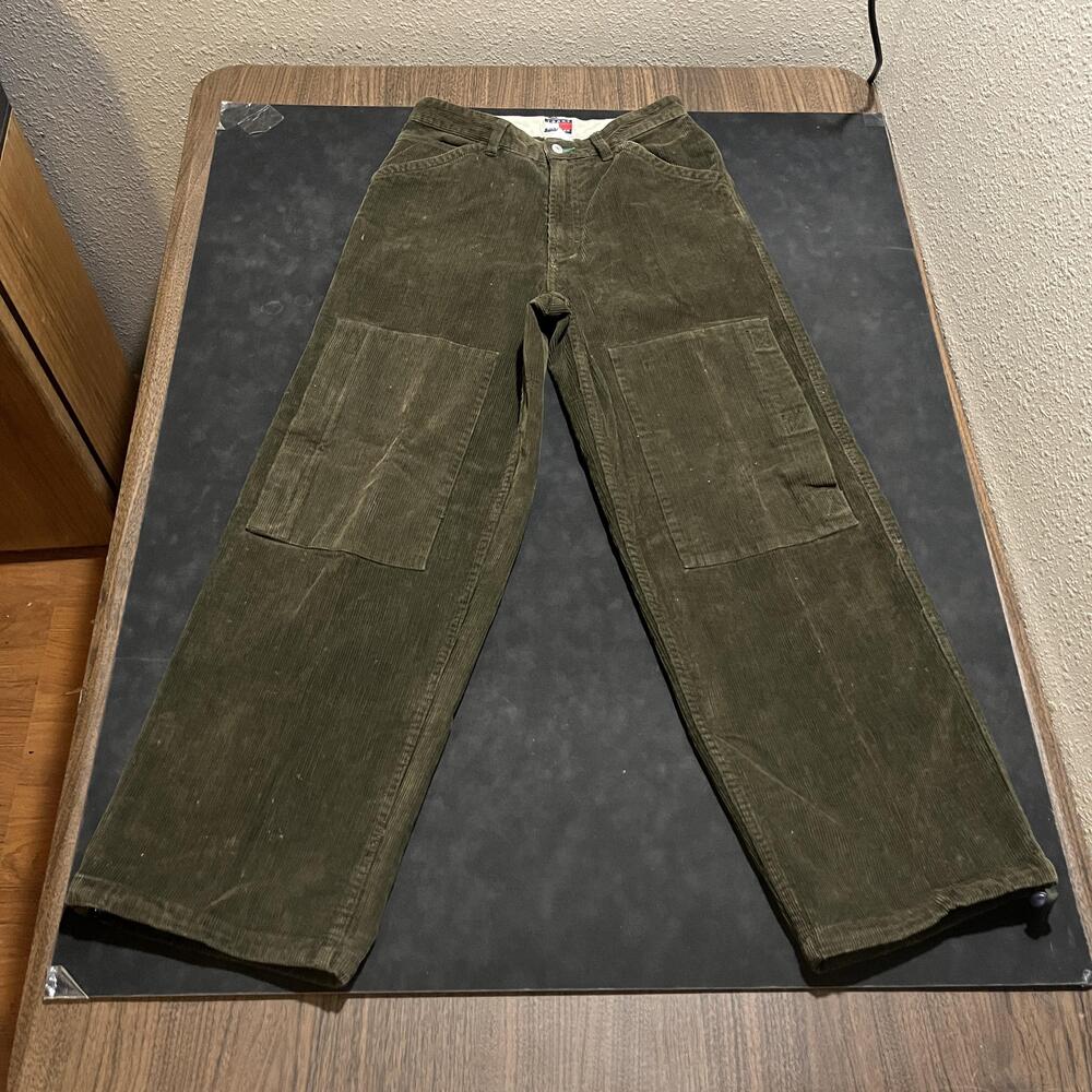 Tommy Hilfiger Pants 14 Baggy Corduroy Cargo Double Knee Hiking Utility 28x29
